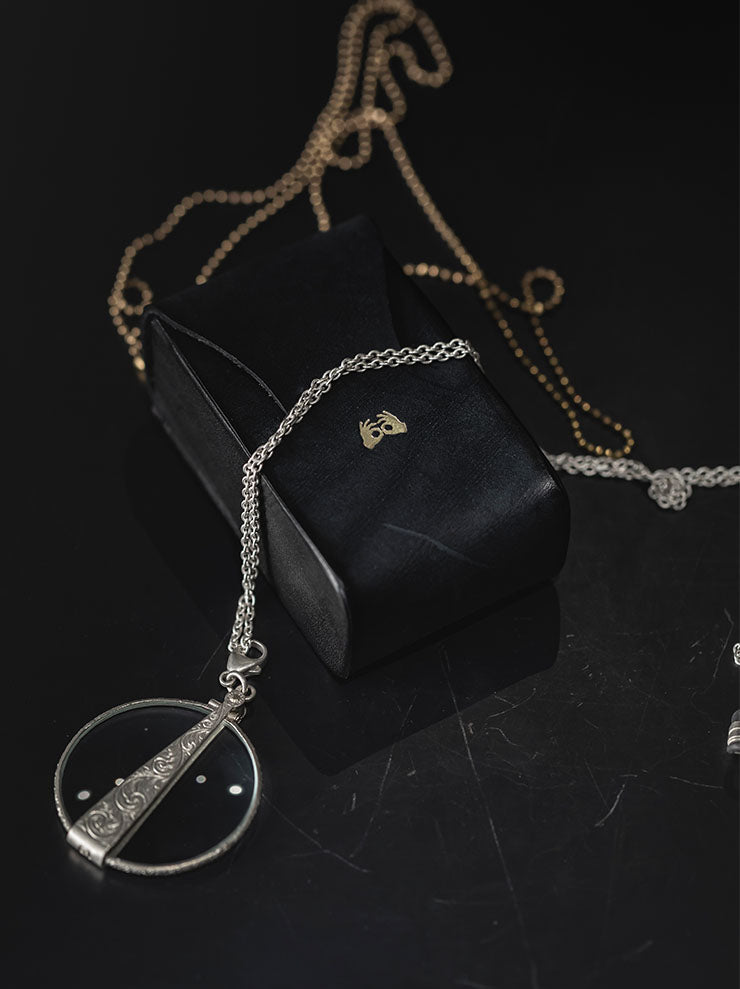 RIGARDS<br/>STERLING SILVER EXTENDABLE MAGNIFYING LOUPE NECKLACE / SILVER / AT011AG