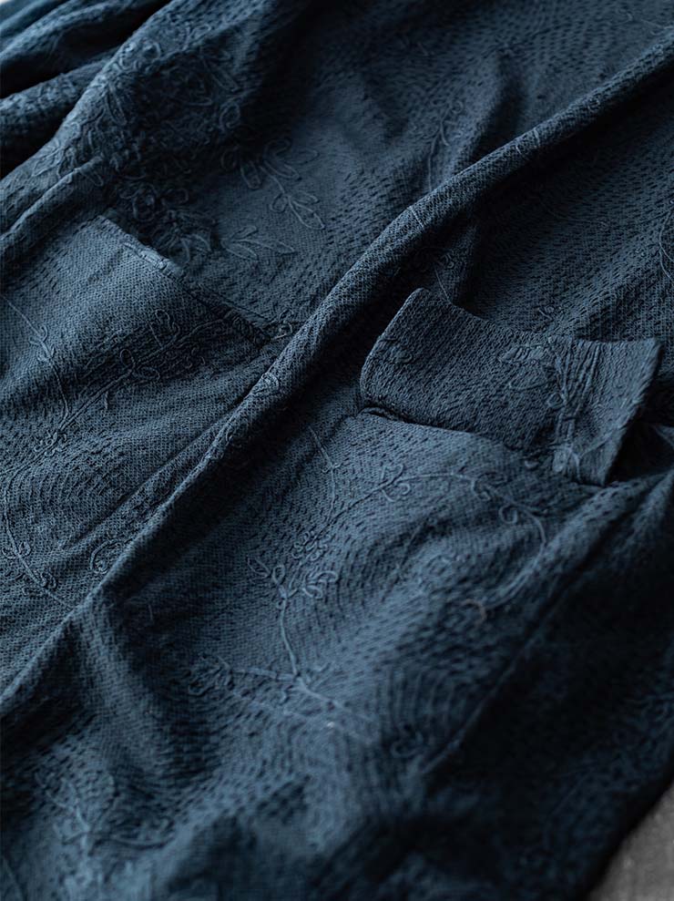 By Walid<br> MENS PACHO COAT / INDIGO / SIZE M