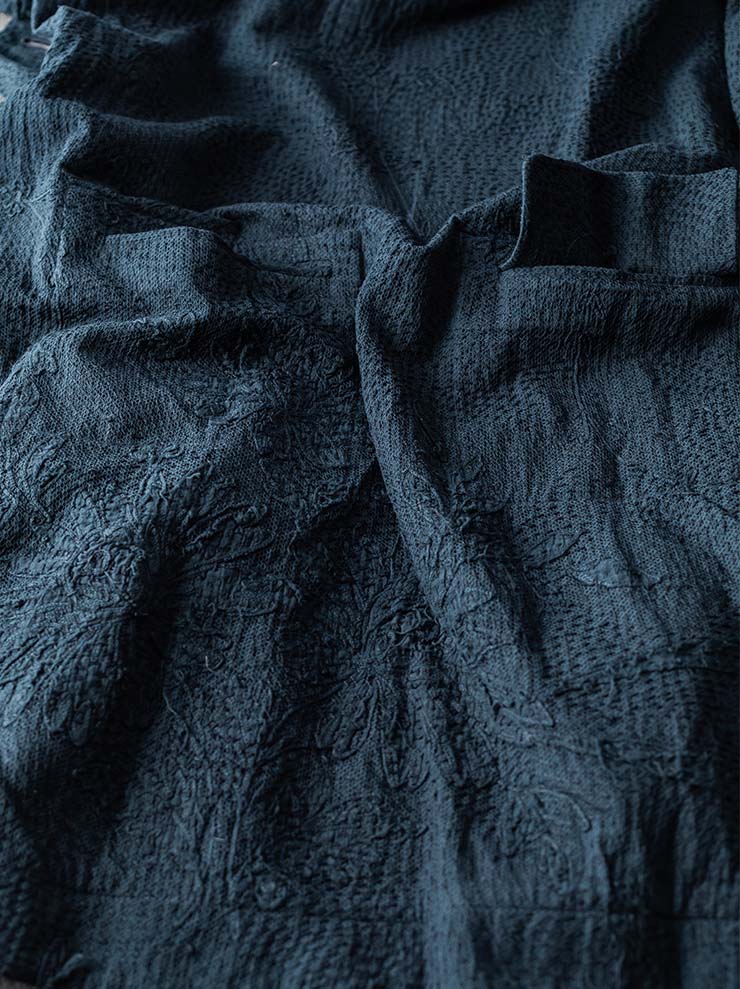 By Walid<br> MENS PACHO COAT / INDIGO / SIZE L