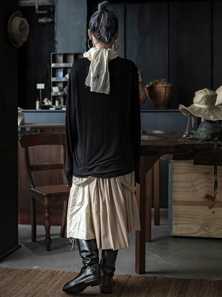 IA LONDON<br>WOMENS OVERSIZED JERSEY TOP / TRENCH COAT PRINT