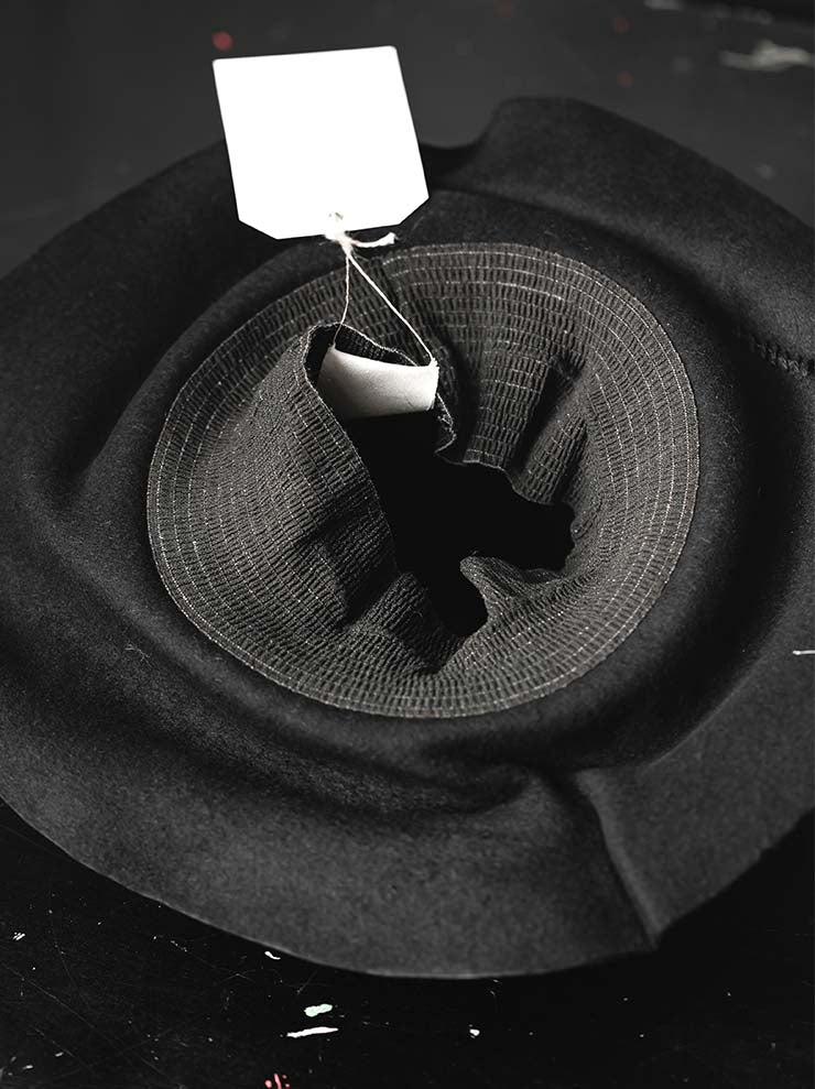 HORISAKI<br>ラビットファーフェルトステッチハット RHRY008 / BLACK EB