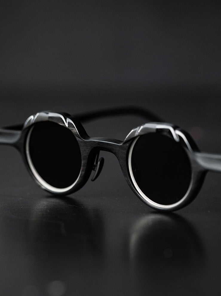 RIGARDS<br>GENUINE HORN フレームサングラス / UNI BLACK & WHITE / RG1064