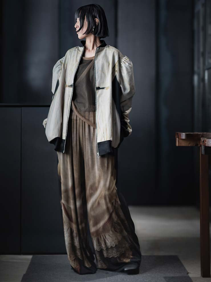 IA LONDON<br> WOMENS VICTORIA BOMBER JACKET / MAIDEN DRESS PRINT