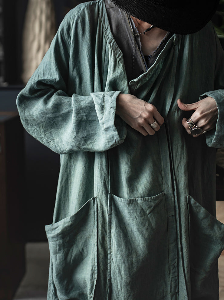 ATELIER SUPPAN<br> WOMENS LINEN LONG JACKET