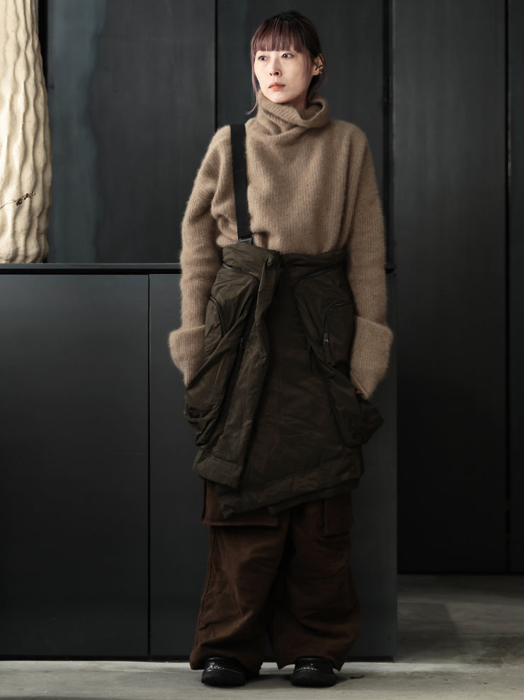 RUNDHOLZ DIP<br> WOMENS down skirt / KHAKI