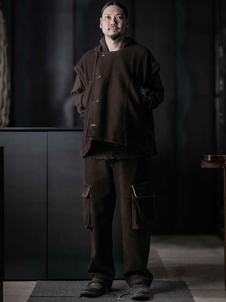 UMA WANG<br>MENS JODEN JACKET / BROWN