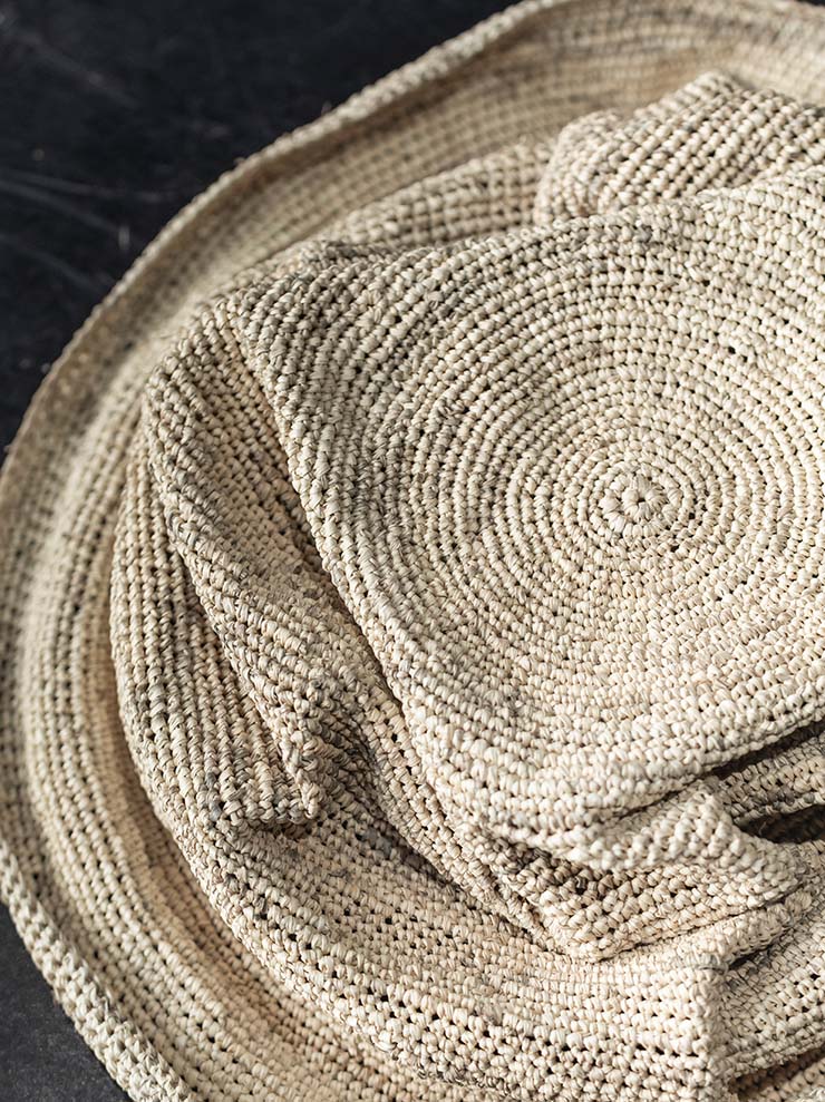 HORISAKI<br> ONE OF A KIND COLLECTION Tequilla Straw Hat SHPVPK005 / PV IRON