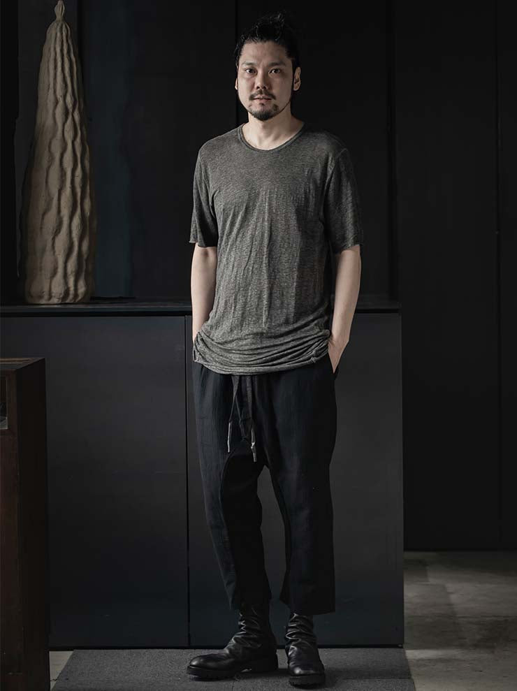 69 by ISAAC SELLAM<br>MENS ロークロッチショートレッグパンツ / NOIR