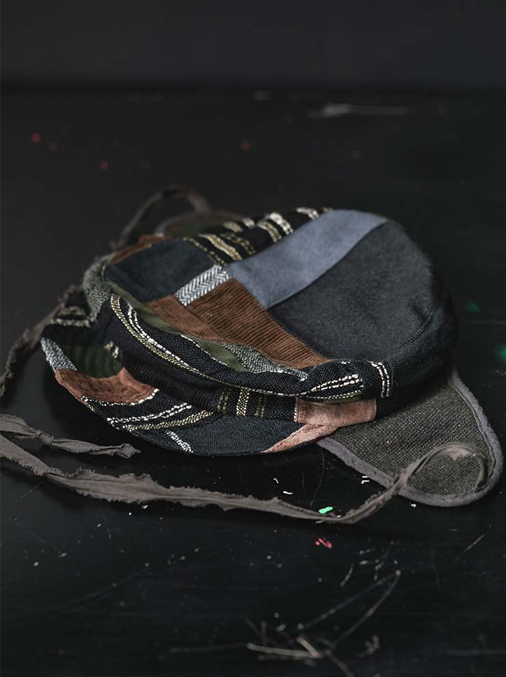 HORISAKI<br>ONE OF A KIND COLLECTION パッチワークイヤーフラップ付きハット OOAK25 NO.109 / MIX