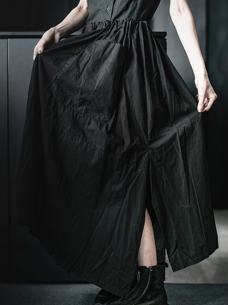 ATELIER SUPPAN<br>WOMENS Wide cotton skirt / E26-47