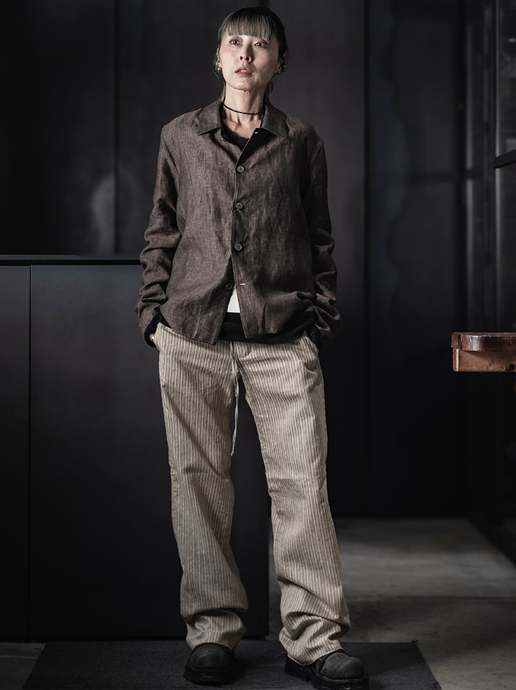 K’ANG <br>Unisex reversible shirt jacket / DARK BROWN + DARK GREY