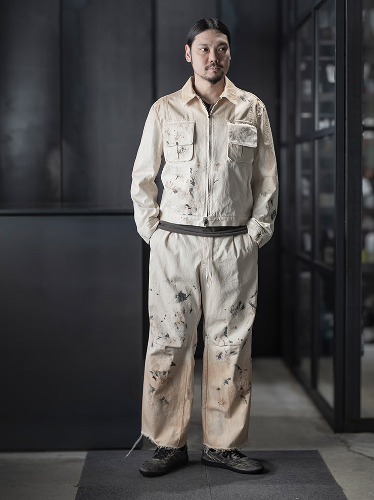 individual sentiments<br />UNISEX ペイントジャケット / ECRU