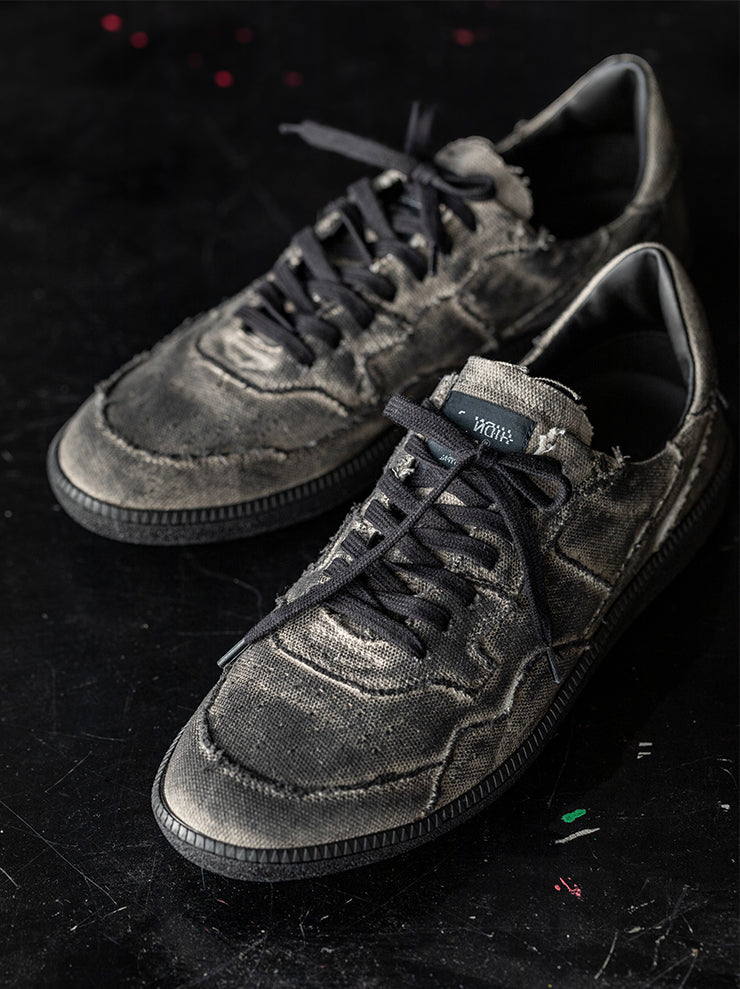 HIDNANDER<br>MENS ローカットスニーカー / Black × Beige
