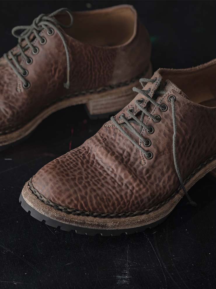EMATYTE<br> MENS Horse Leather Washed Culatta Shoes / CRUST NATURAL