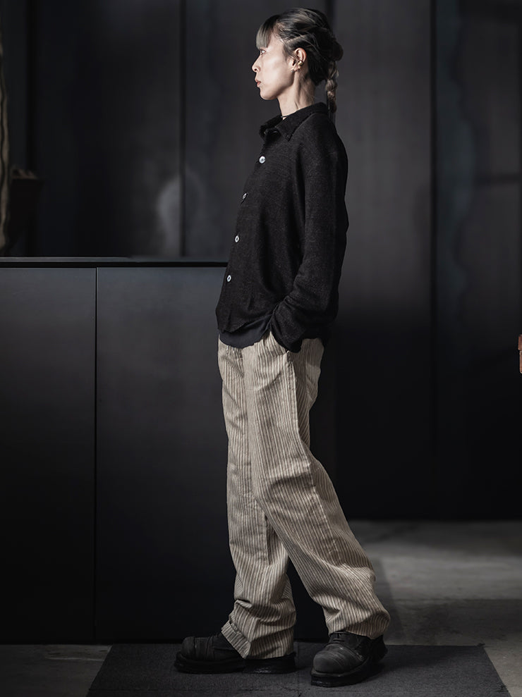 K’ANG <br>Unisex jersey cardigan / OFF BLACK