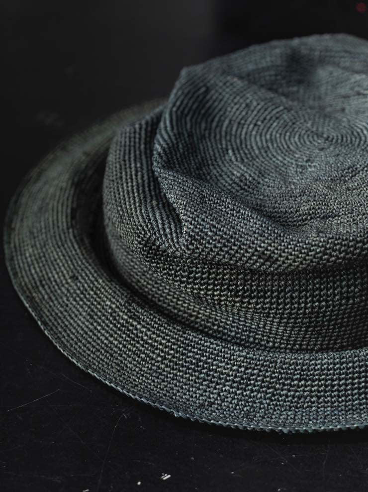 HORISAKI<br> ONE OF A KIND COLLECTION Tequilla Straw Hat OOAK24 NO.226 / PV PETROL