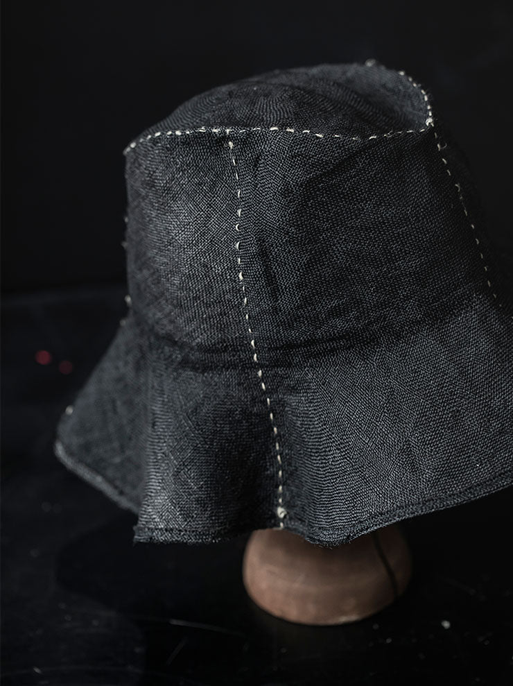 HORISAKI<br>ONE OF A KIND COLLECTION ストローハット OOAK23 NO. 84 / BLACK