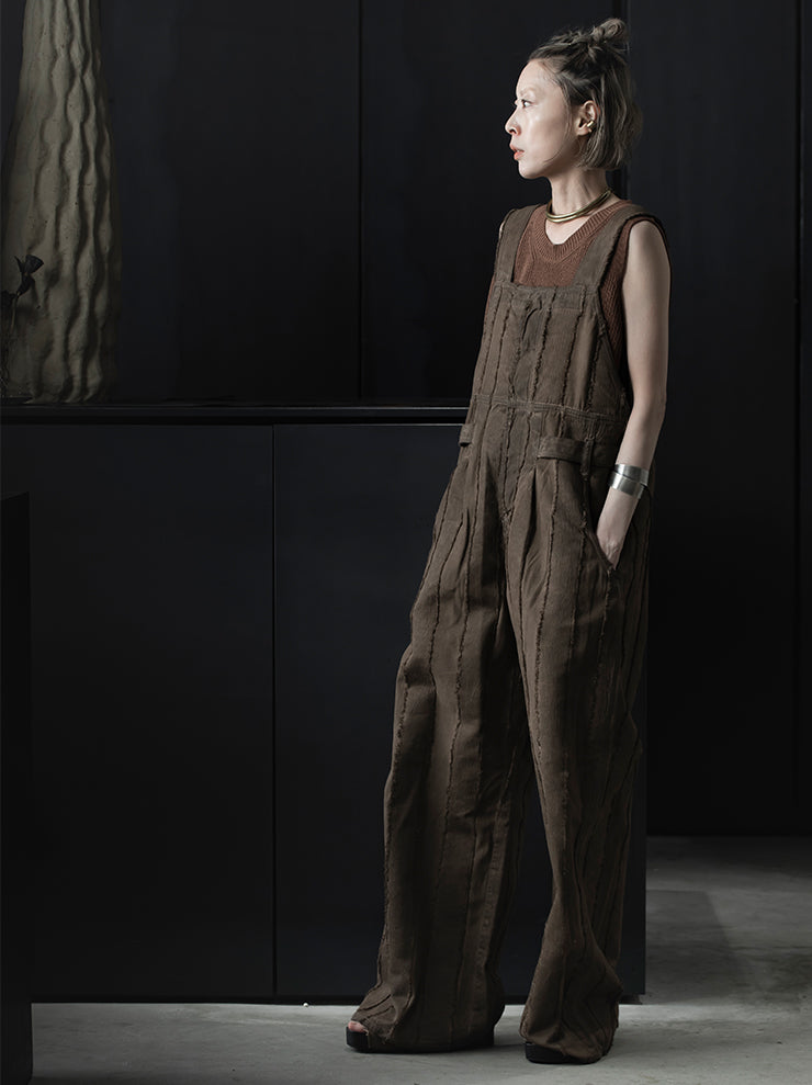 UMA WANG <br>WOMENS サロペット / BROWN