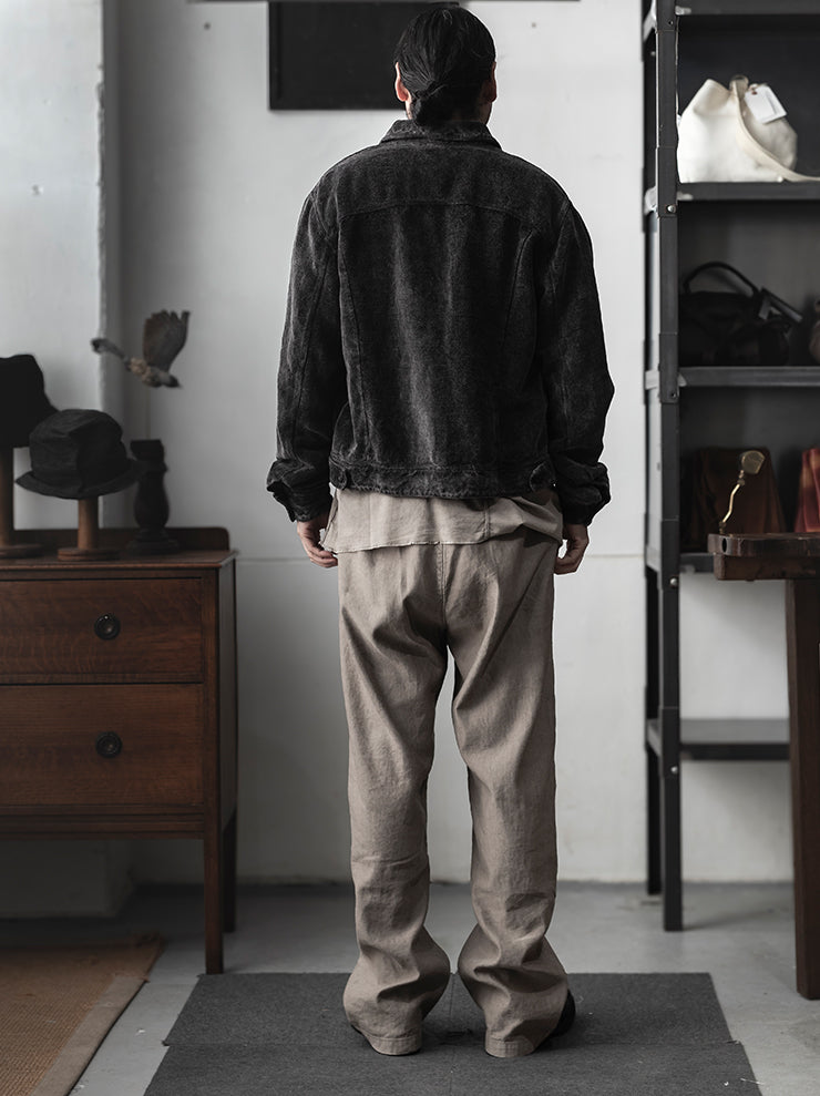 TOTUM<br>MENS ベルベットジャケット / Washed Black