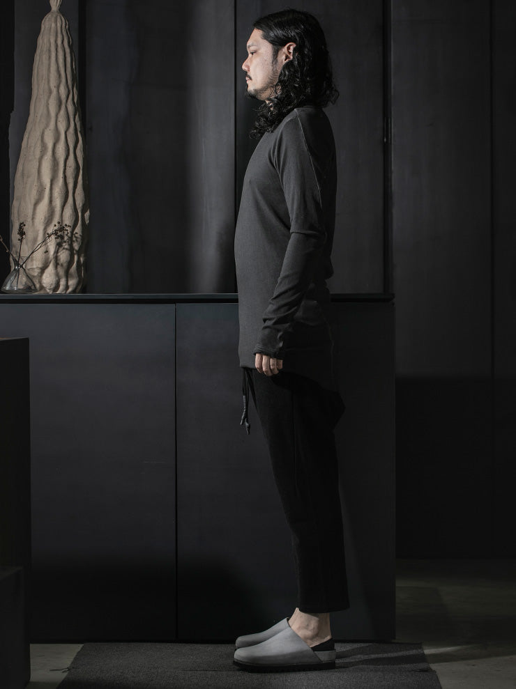 69 by ISAAC SELLAM<br> MENS semi-raglan long sleeve T-shirt / PLOMB