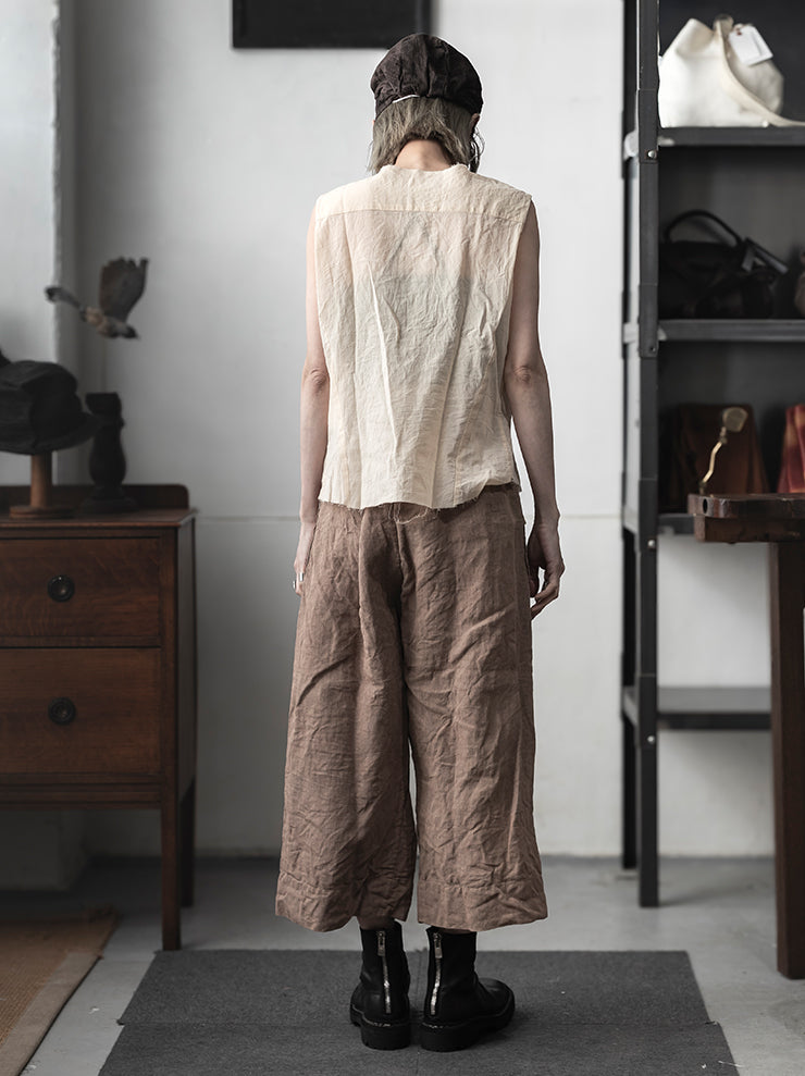 ATELIER SUPPAN<br> WOMENS Tea dye buttoned tops