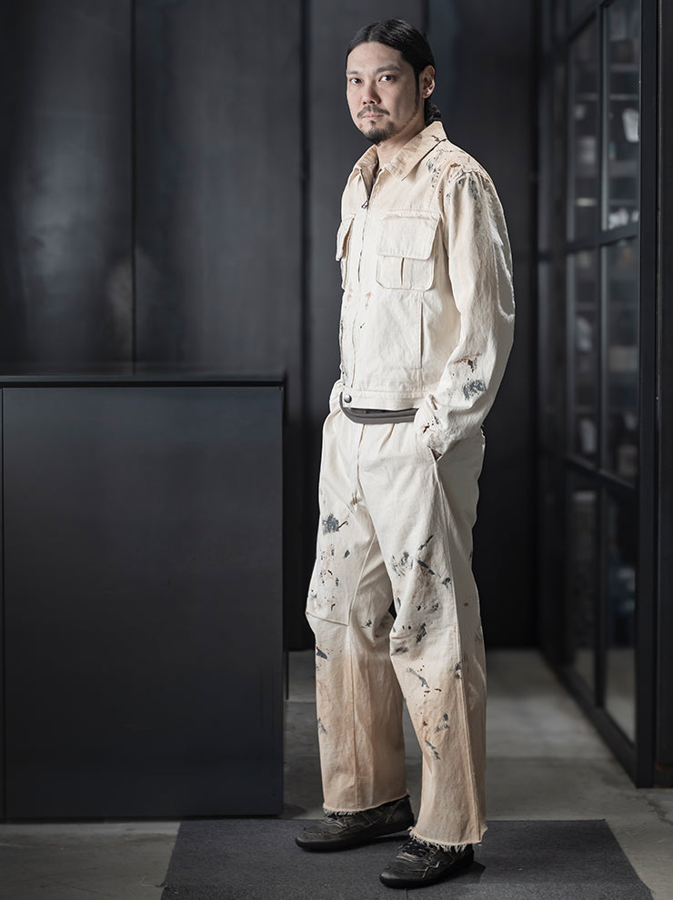 individual sentiments<br />UNISEX ペイントジャケット / ECRU