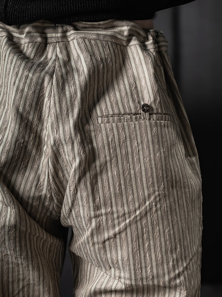 K’ANG <br>Unisex straight-fit trousers with waist strap / GREY