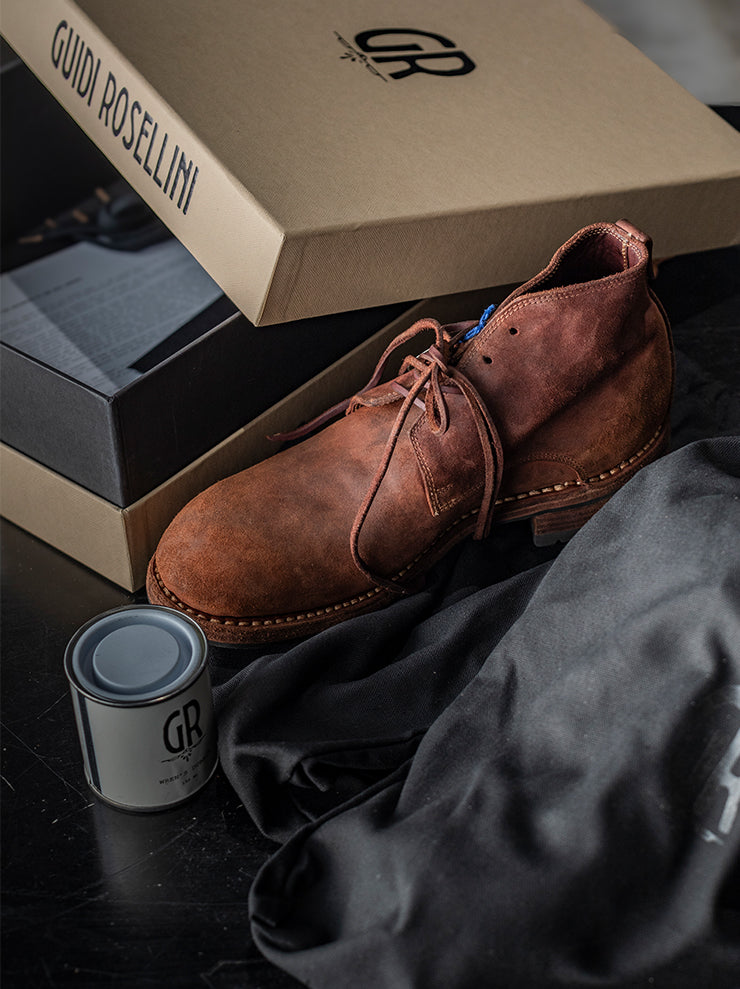 GUIDI & ROSELLINI<br>MENS デザートブーツ RUGGERO_OLD AT / VACCHETTA REVERSE