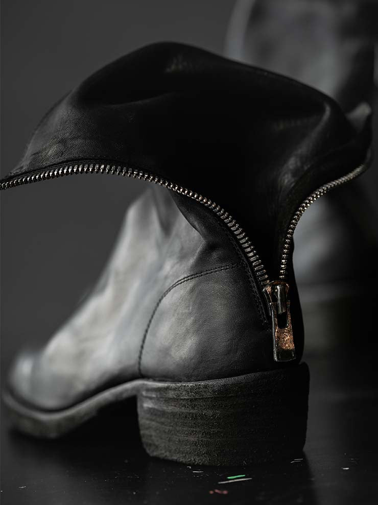 GUIDI<br>WOMEN'S BACK ZIP MIDDLE BOOTS 788Z BLKT / SOFT HORSE FULL GRAIN