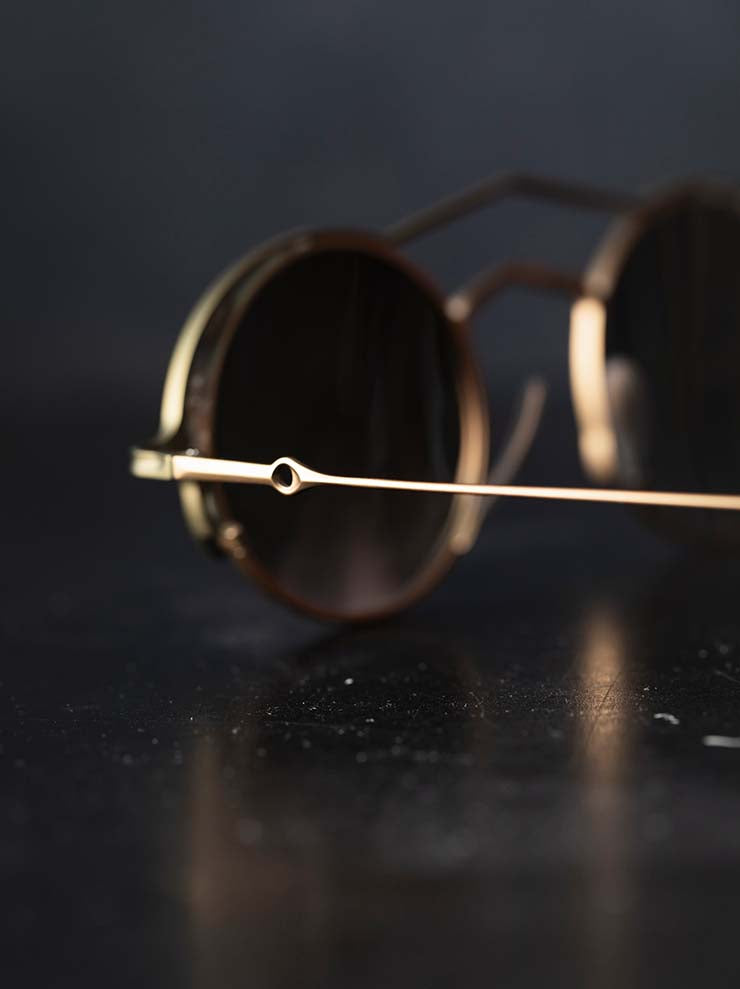 RIGARDS<br/>TITANIUM フレームサングラス / BRONZE × OLIVE / RG1077TI