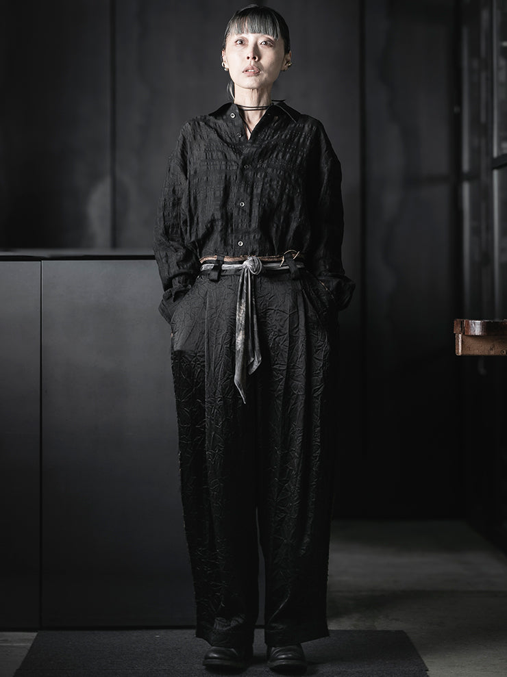 COMMUNS<br>WOMENS VISCOSE SILK TROUSERS / BLACK