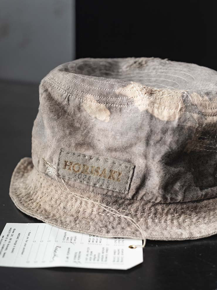 HORISAKI<br> ONE OF A KIND COLLECTION Linen Hat OOAK24 NO.108 / SUNBLEACHED