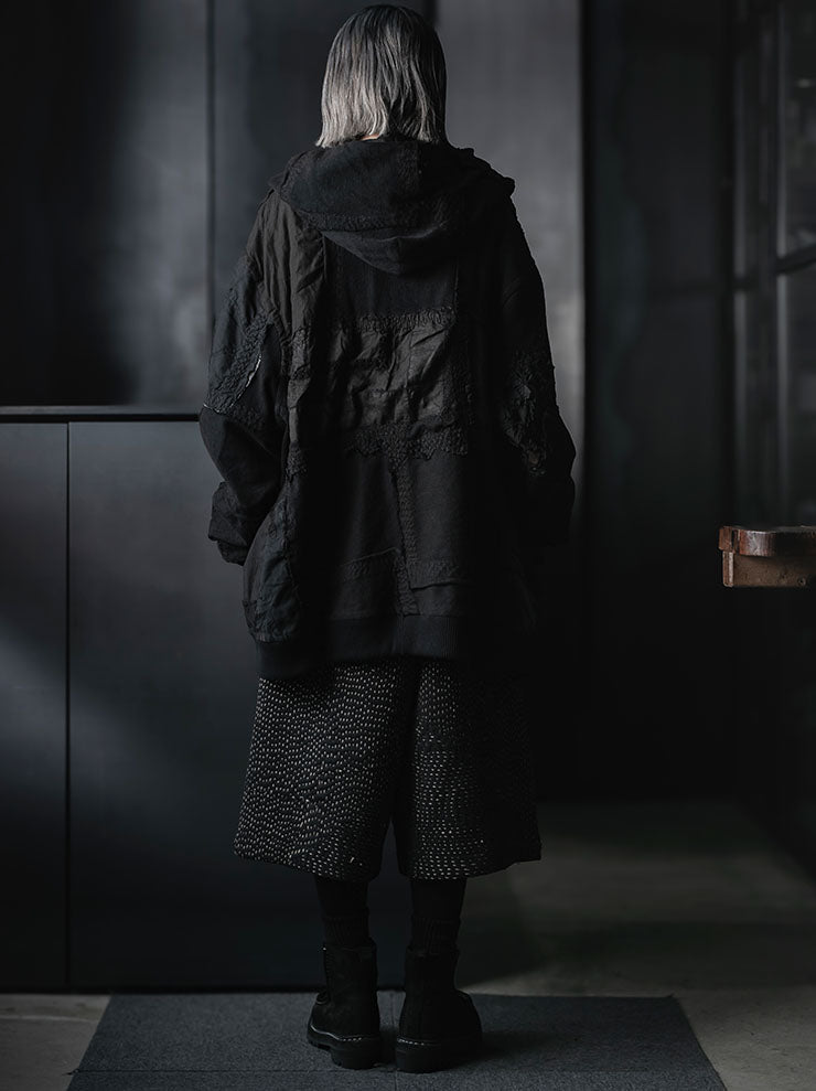 By Walid<br>UNISEX ZIP UP HOODIE / BLACK / SIZE S