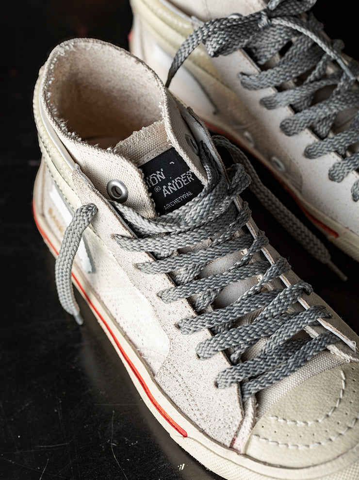 HIDNANDER<br>WOMENS ハイカットスニーカー / Off White