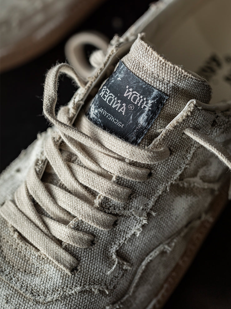 HIDNANDER<br>MENS ローカットスニーカー / White Covered