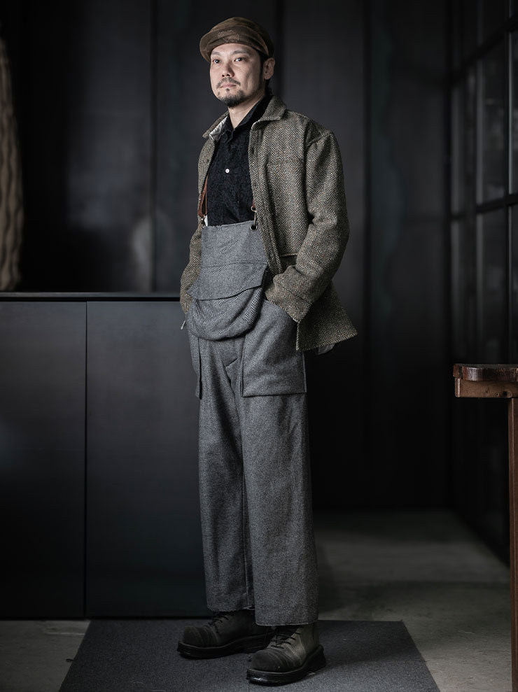 MONAD<br> McDonnell Overalls / Gray - Black twill