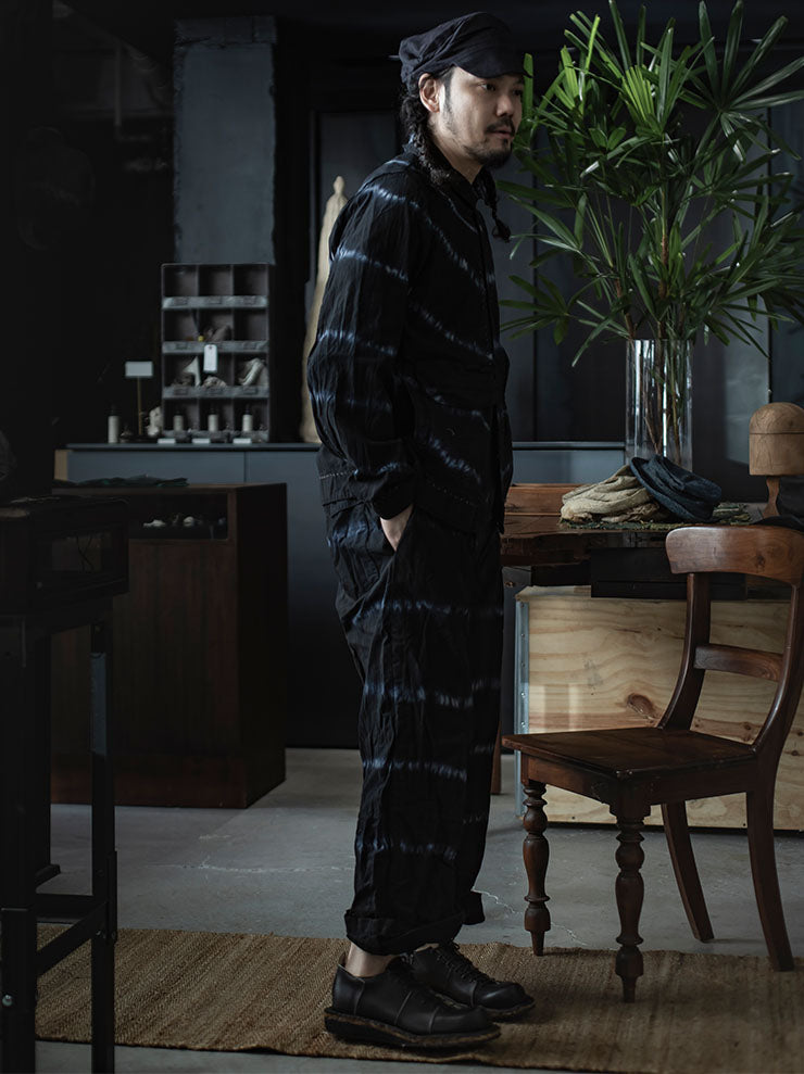 ATELIER SUPPAN<br> MENS Blue Striped Jacket