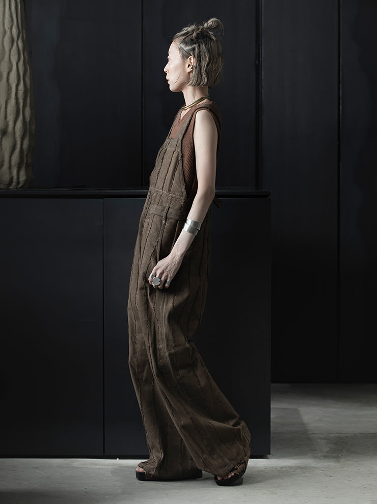 UMA WANG <br>WOMENS サロペット / BROWN