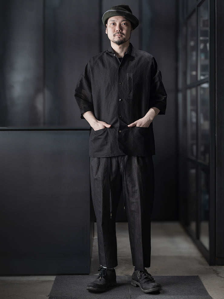 individual sentiments<br />UNISEX レイヤードイージーパンツ / BLACK