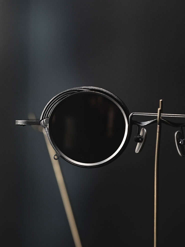 RIGARDS × ZIGGY CHEN<br> TITANIUM FRAME SUNGLASSES / VINTAGE BLACK FRAME x BLACK CLIP / RG1008ZC
