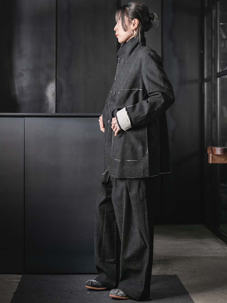 WRIGHT + DOYLE<br>UNISEX フロントプリーツトラウザー / ALGA GREEN
