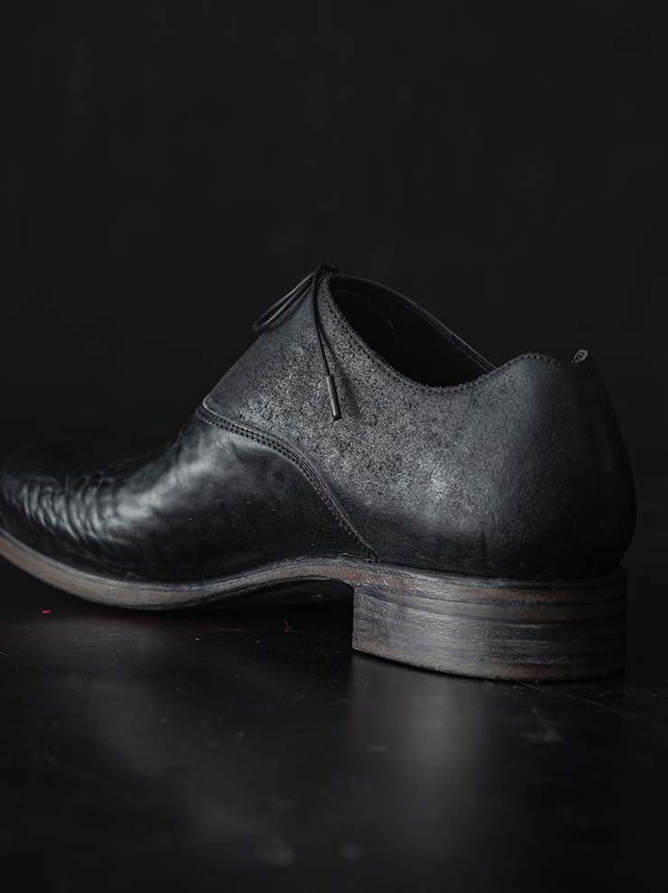 EMATYTE<br> MENS Horse Leather Washed Culatta Shoes / BLACK