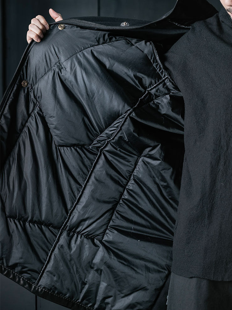 69 BY ISAAC SELLAM<br>MENS パッデッドパーカーコート / NOIR