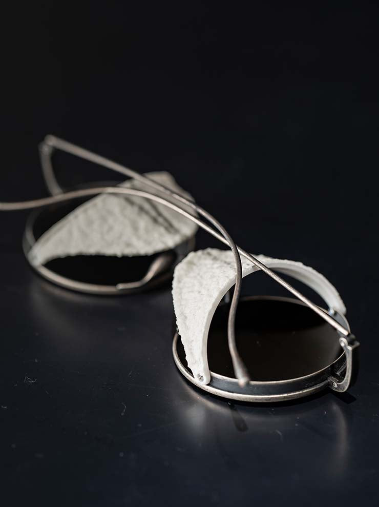 RIGARDS × UMA WANG<br> STAINLESS STEEL & NATURAL STONES FRAME SUNGLASSES / VINTAGE GOLD / RG00UW1