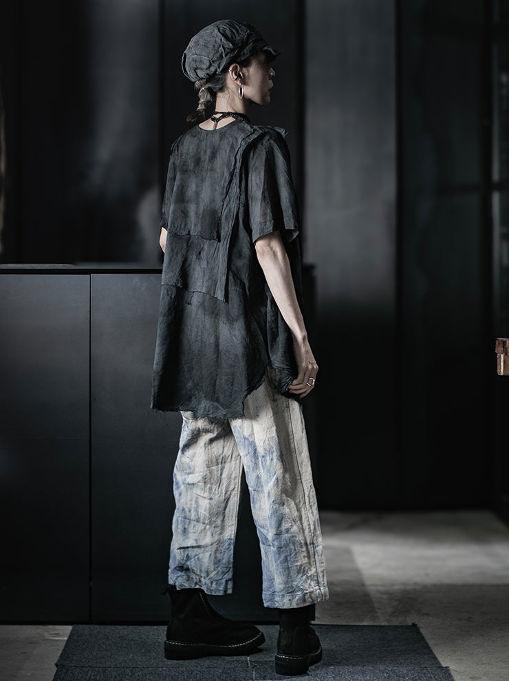 ATELIER SUPPAN<br>WOMENS Torn SHIRT short sleeve / E26-55