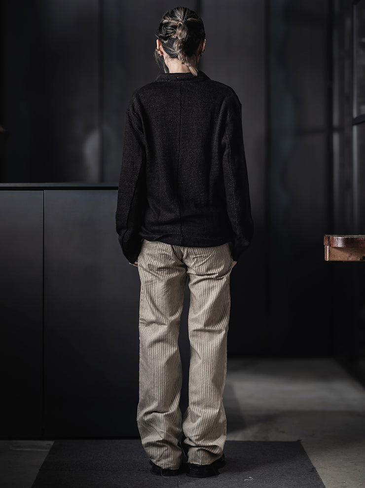 K’ANG <br>Unisex jersey cardigan / OFF BLACK