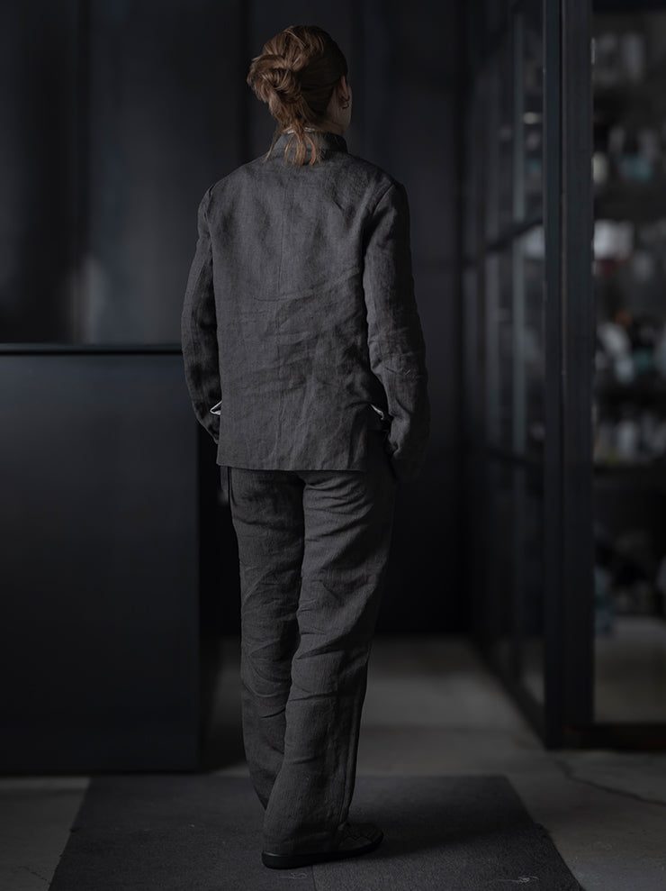 K'ANG<br> UNISEX 5 BUTTON REVERSIBLE JACKET / OFF WHITE + DARK GRAY