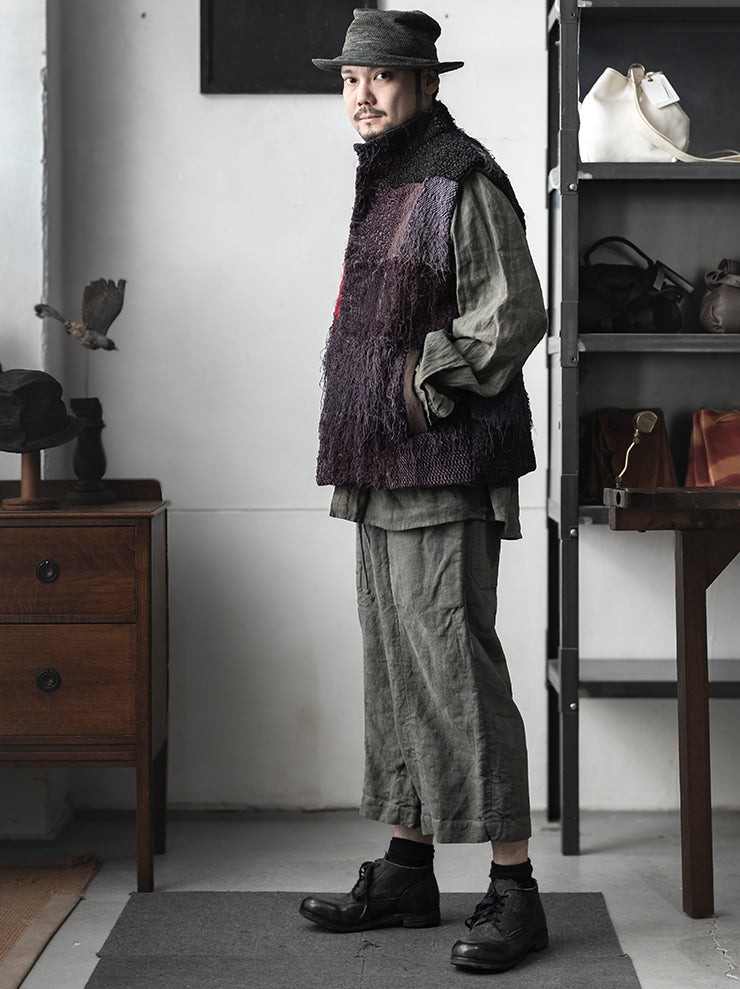 By Walid<br> MENS GILET / AUBERGINE