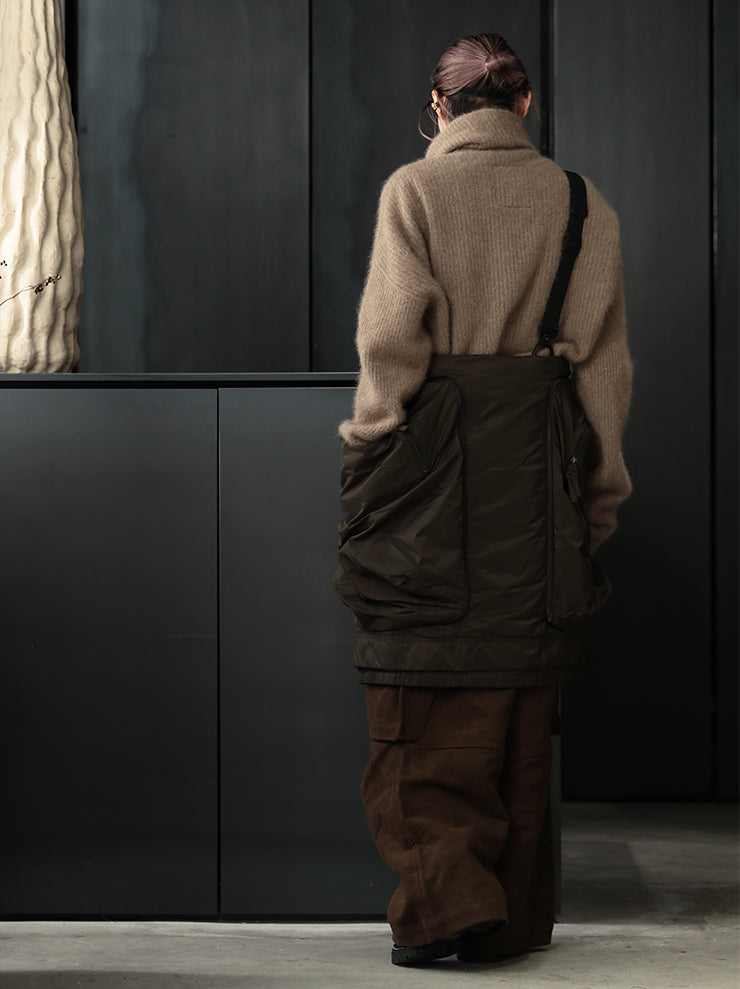 RUNDHOLZ DIP<br> WOMENS down skirt / KHAKI