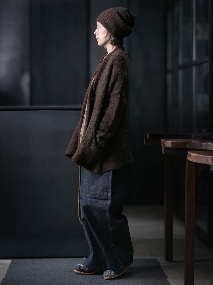 DANIEL ANDRESEN<br> Loose fit cardigan / Brown